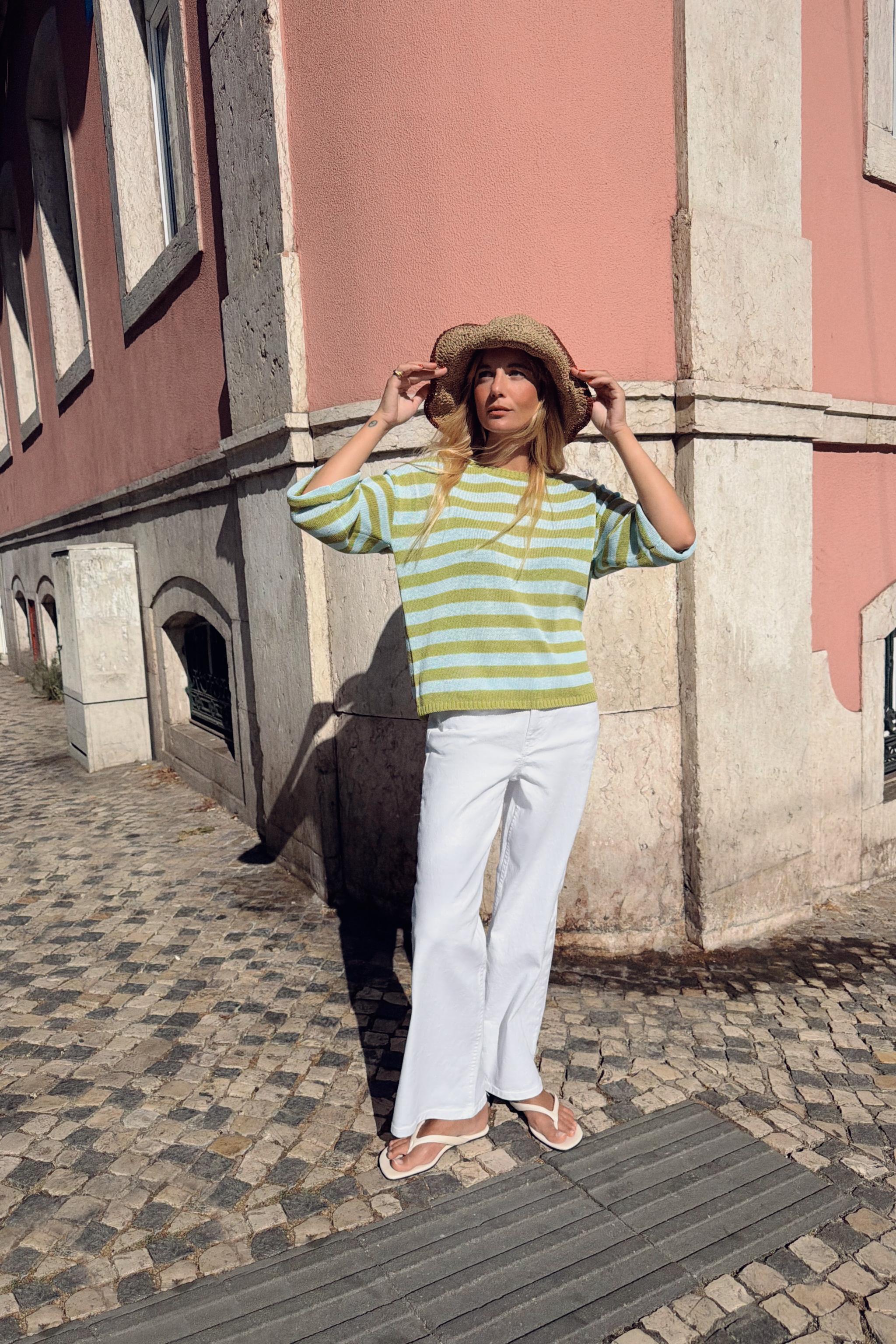STRIPED KNIT JUMPER